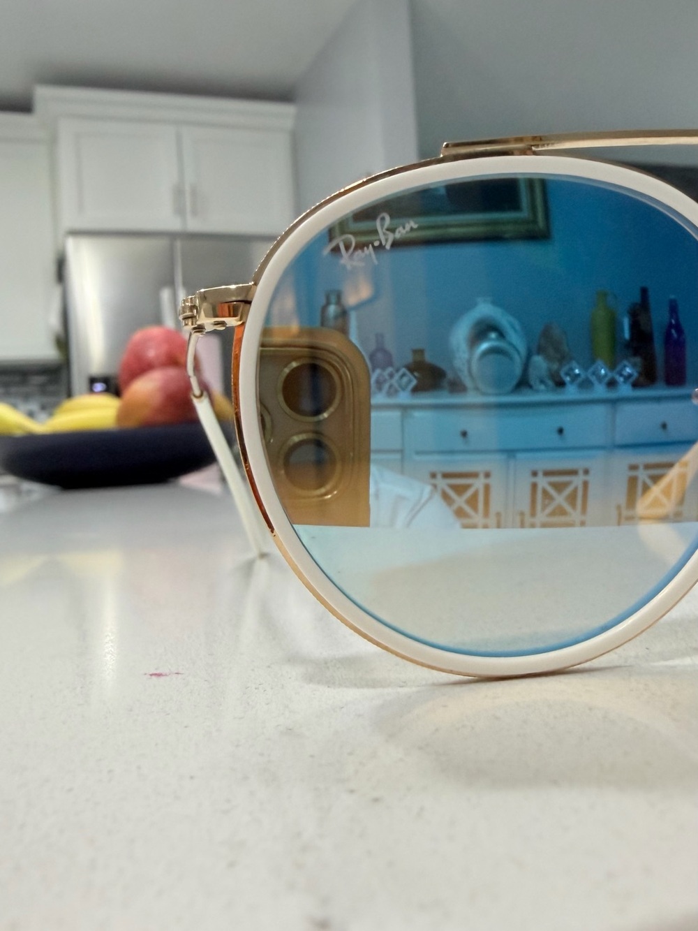 Modern Ray-Ban Gold Metal Eyeglass Temple Arm - Slim Designer Style - Picture 3 of 6